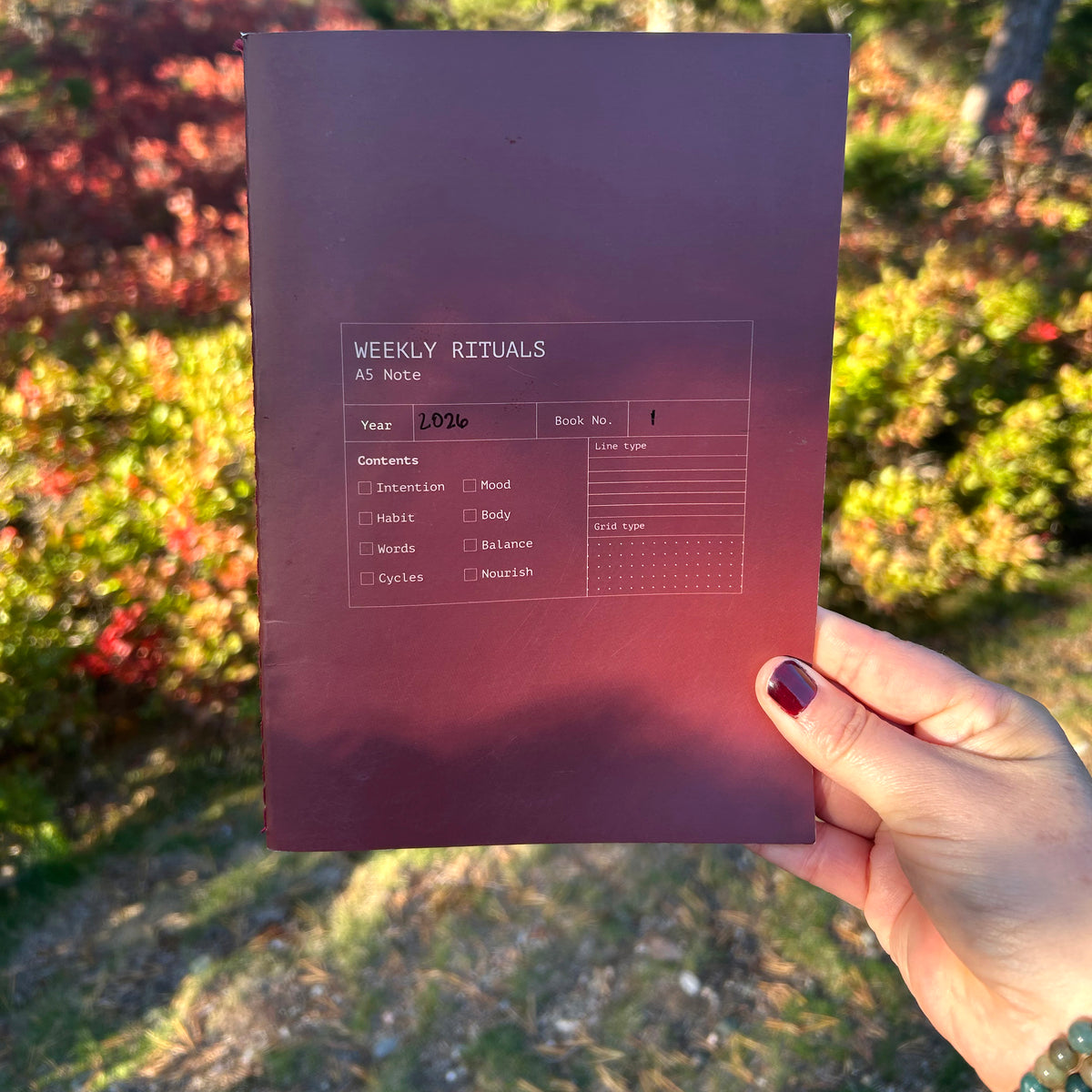 Weekly Rituals Notebook